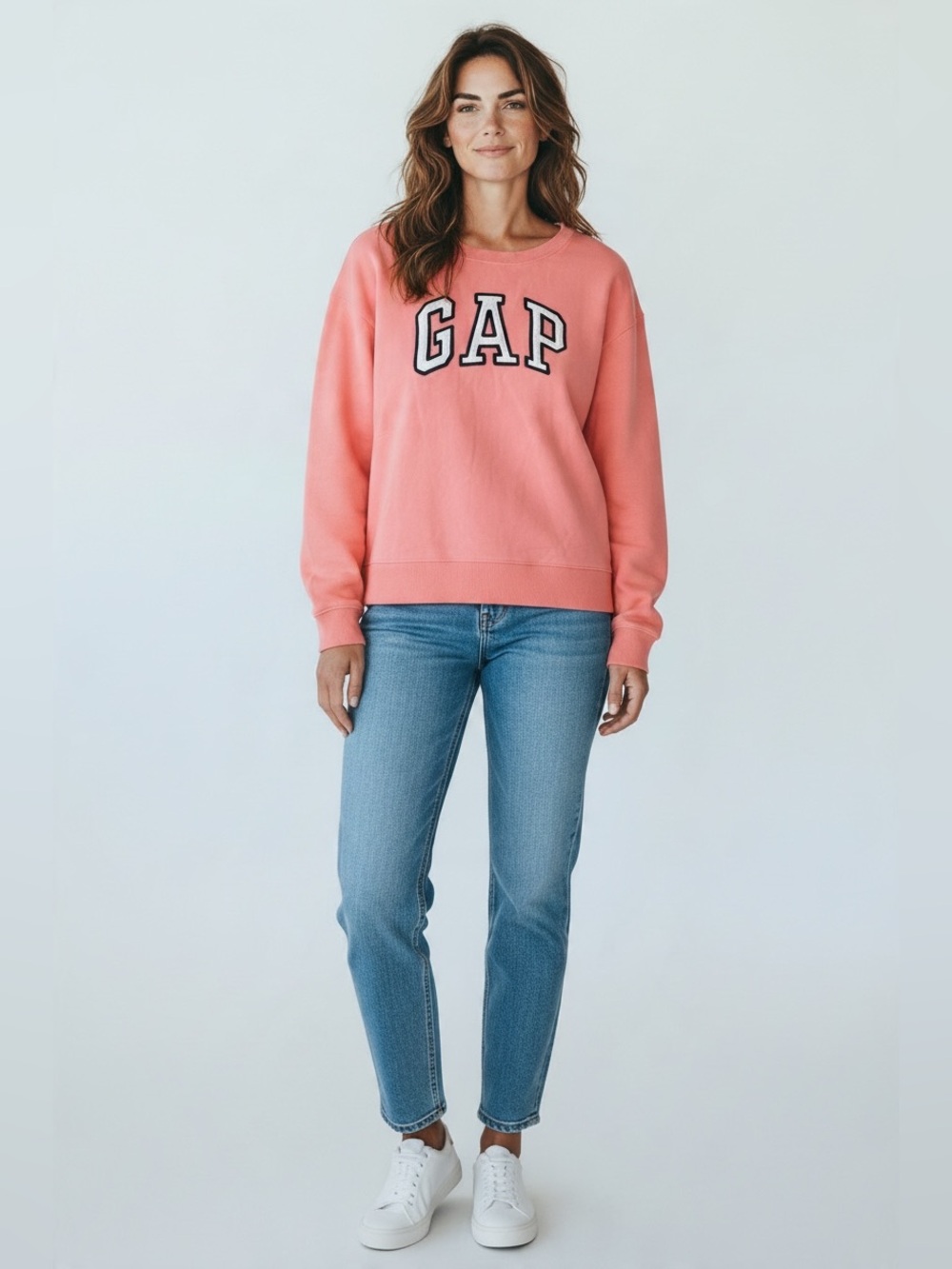 GAP Coral Pink Crewneck Sweatshirt